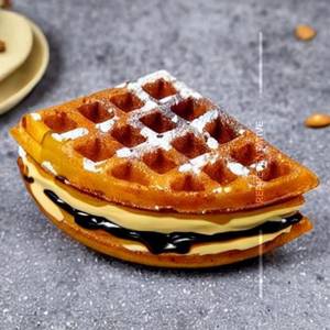 Caramel Nuts Waffle