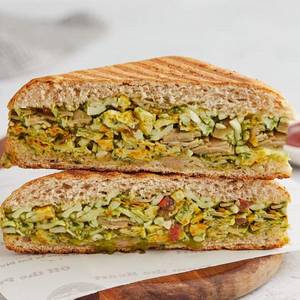 Pesto Chicken Omelette Sandwich