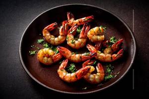 Schezwan Prawns (Dry)