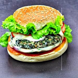 Spinach Feta Mushroom Burger