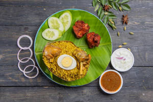 Chicken Biryani With Kebab (2 Pcs)