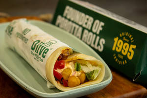 Desi Chole Parotta Roll