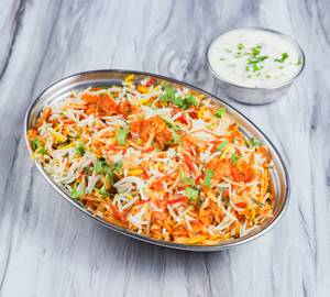 Prawns Biryani [650 ML] + Papad + Raita