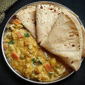 4 Pulka With Mixed Veg Curry