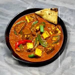 Mushroom Paneer Capsicum Masala