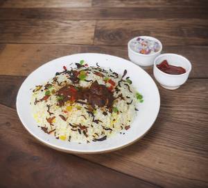 Family pack chicken biryani, Unlimited rice and 10 prices chicken