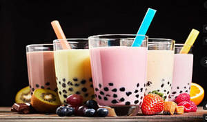 Golden Bliss Bobba Milk Bubble Tea ( Milk Based )