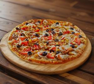 Paneer overloaded pizza