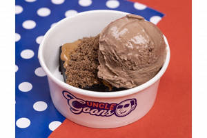 Biscoff Cookie Crumble Brownie With Ice Cream