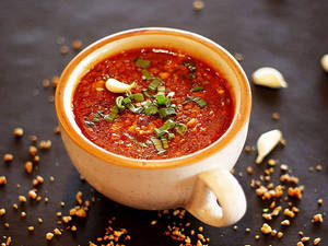 Veg Burnt Garlic Soup