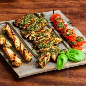 Pesto grilled chicken plater                                                  