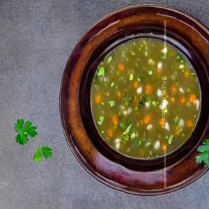 Veg Burnt Garlic Soup