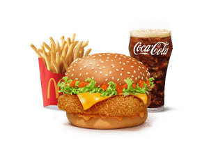 Korean Mc Spicy Premium Paneer Burger Combo (M)