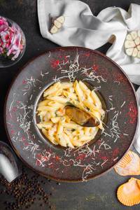 White Sauce Penne With Mushroom  Broccoli   Parmesan