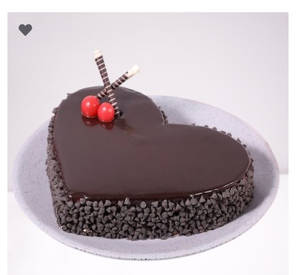 Eggless Choco Heart Shape Chocolate Cake[600gms]