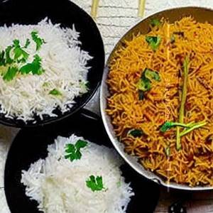 Non Veg Ginger Garlic Rice(half)