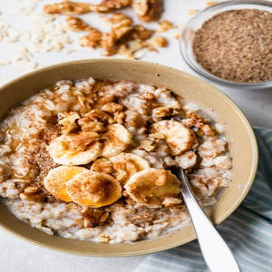 Banana Nut Oatmeal Porridge (350gm) (290cal)