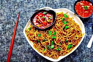 Veg Schezwan Manchurian Noodles