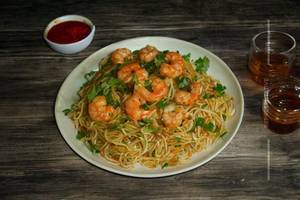 Prawns Ginger Capsicum Noodles