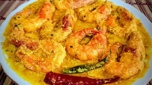 Prawn (chingudi) Besara (mustard) Gravy