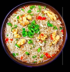 Pork chilli garlic fried rice                                                                                             