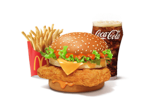 Korean Mc Spicy Premium Chicken Burger Combo (M)