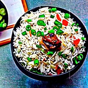 Pork burnt garlic fried rice                                                                                                    