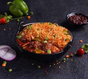 Veg Chilly Basil Noodles & Veg Manchurian Gravy