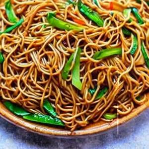Veg Ginger Garlic Hakka Noodles ( Half )