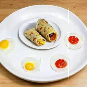 Double egg cheese roll