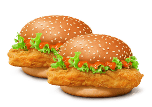 2 Korean Mc Spicy Chicken Burger