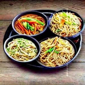 Non Veg Triple Schezwan Noodles ( Half )