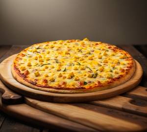 Green chilli corn pizza