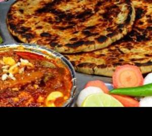 Dum aloo tikaad thali