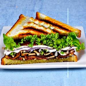 Spicy Mushroom Club Sandwich