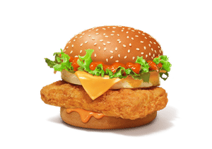 Korean Mc Spicy Premium Chicken Burger.