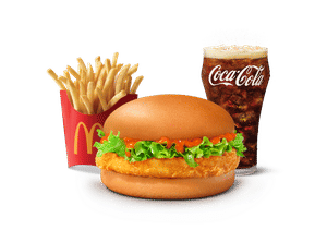 Korean Chicken Surprise Burger Combo (M)