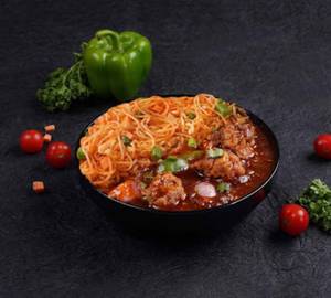 Schezwan fried rice & chilly chicken gravy