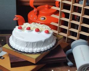 Eggless White Forest Cake