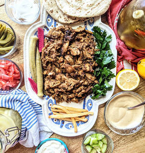 Only Chicken Shawarma In Plate