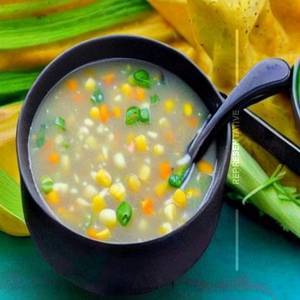Veg sweet corn soup