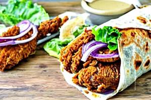 Fried chicken wrap
