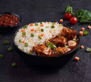 Oyster chicken & Burnt garlic Rice