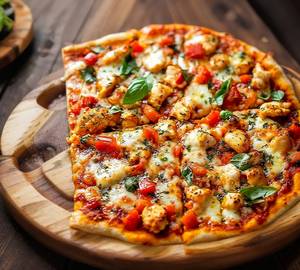 Tandoori paneer tikka pizza