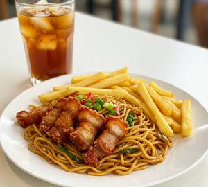 Pork Maggie + French Fries + Cold Drinks(250 Ml)