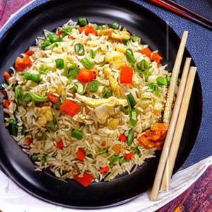 Egg Chilli Garlic Schezwan Fried Rice