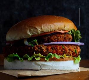 Spicy schezwan burger