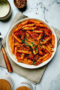 Veg Arrabiata Pasta (in Red Sauce)