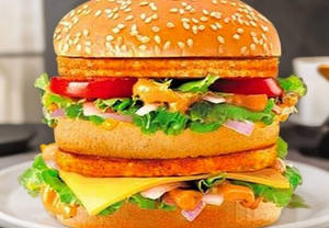 Hot Burst Maharaja Veg Burger