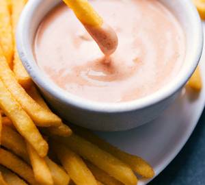 French Fries With Cheese Dip